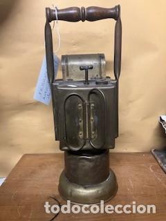 Antig&uuml;edades: L&aacute;mpara carburo Ferrocarril antigua - Foto 4