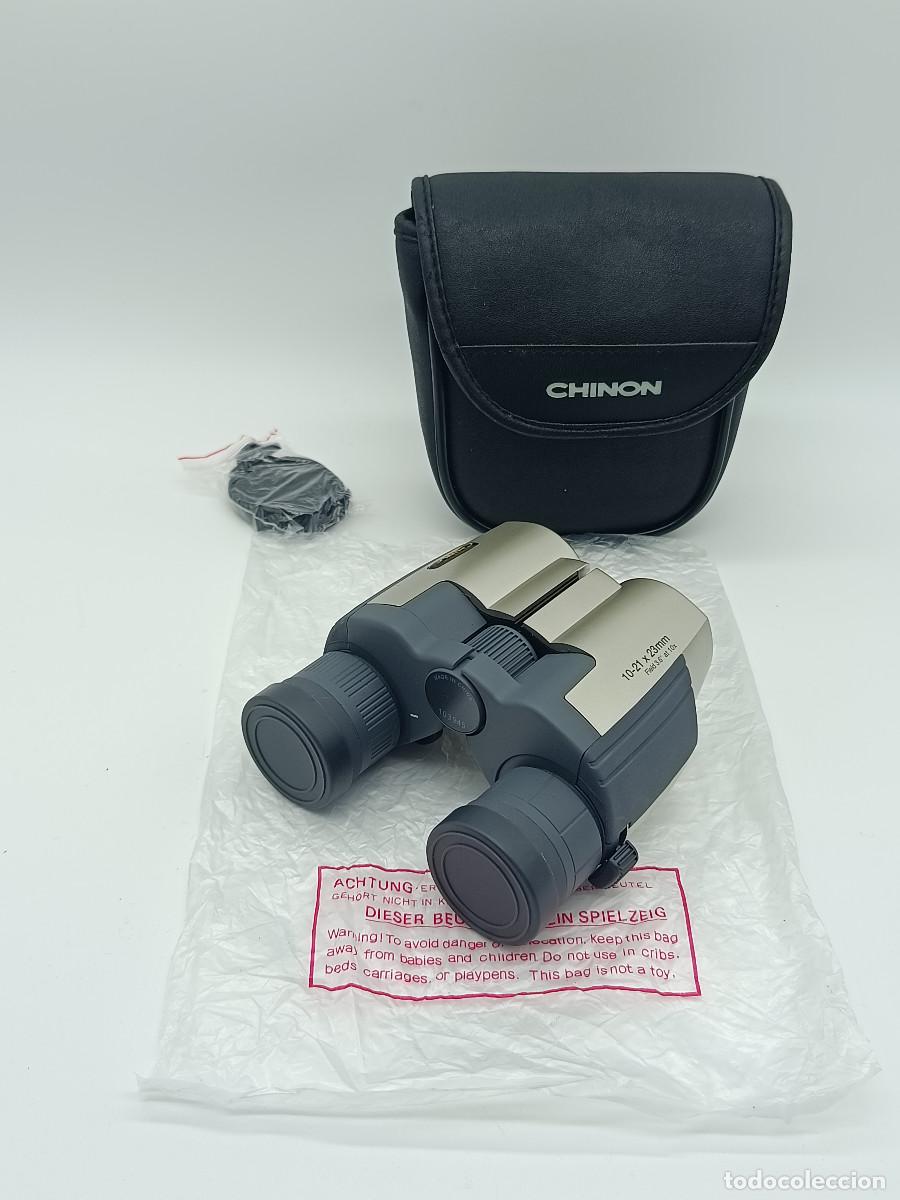 Antig&uuml;edades: PRISMATICOS CHINON 10-21 X 23 MM FIELD 3.6&rdquo; AT 10X. CON FUNDA Y CUELGUE. FUNCIONANDO. CS.