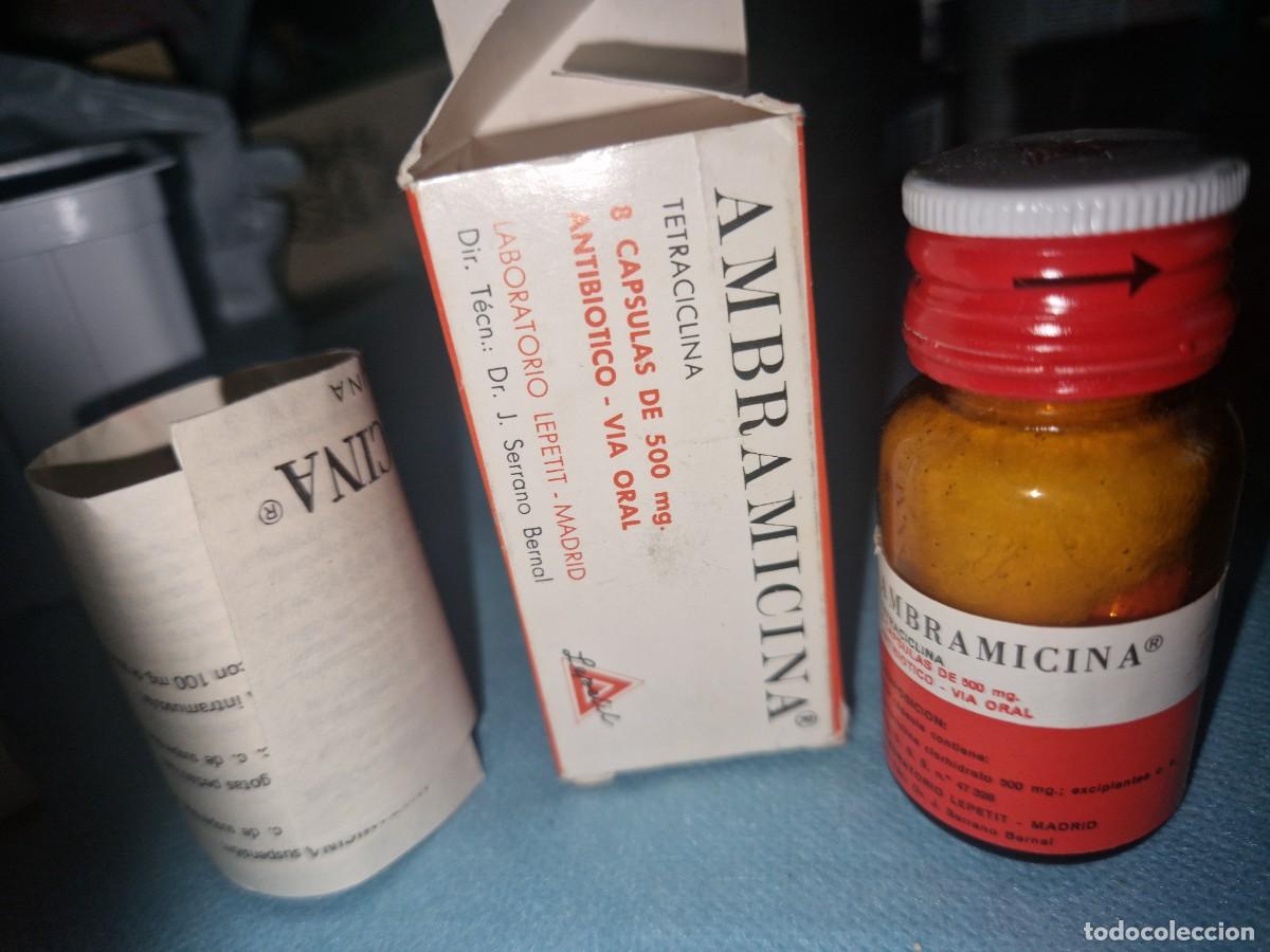 Antig&uuml;edades: ANTIGUO MEDICAMENTO FARMACIA - AMBRAMICINA , TETRACICLINA