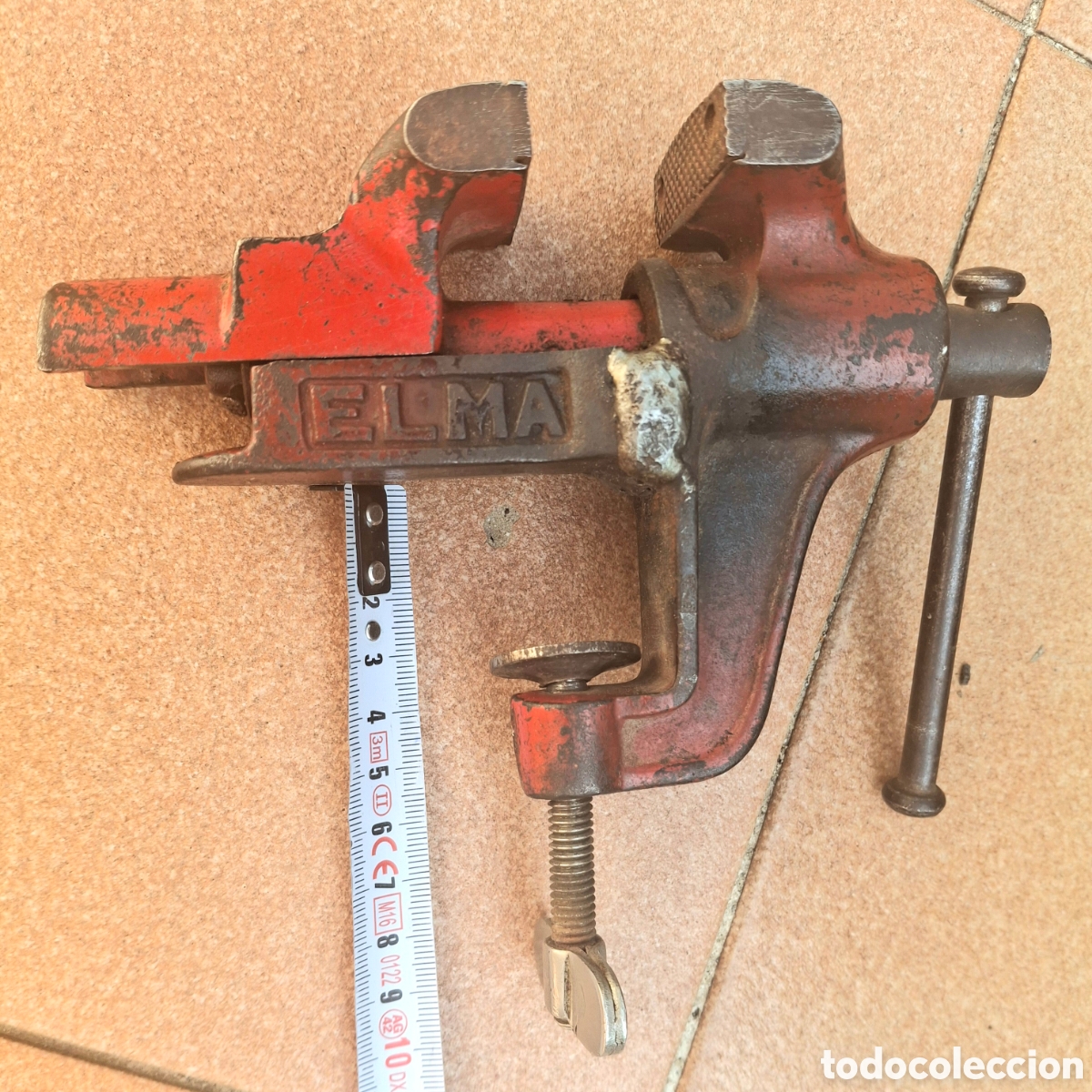 Antig&uuml;edades: ANTIGUO TORNILLO DE BANCO ELMA N&deg;2 - Foto 3