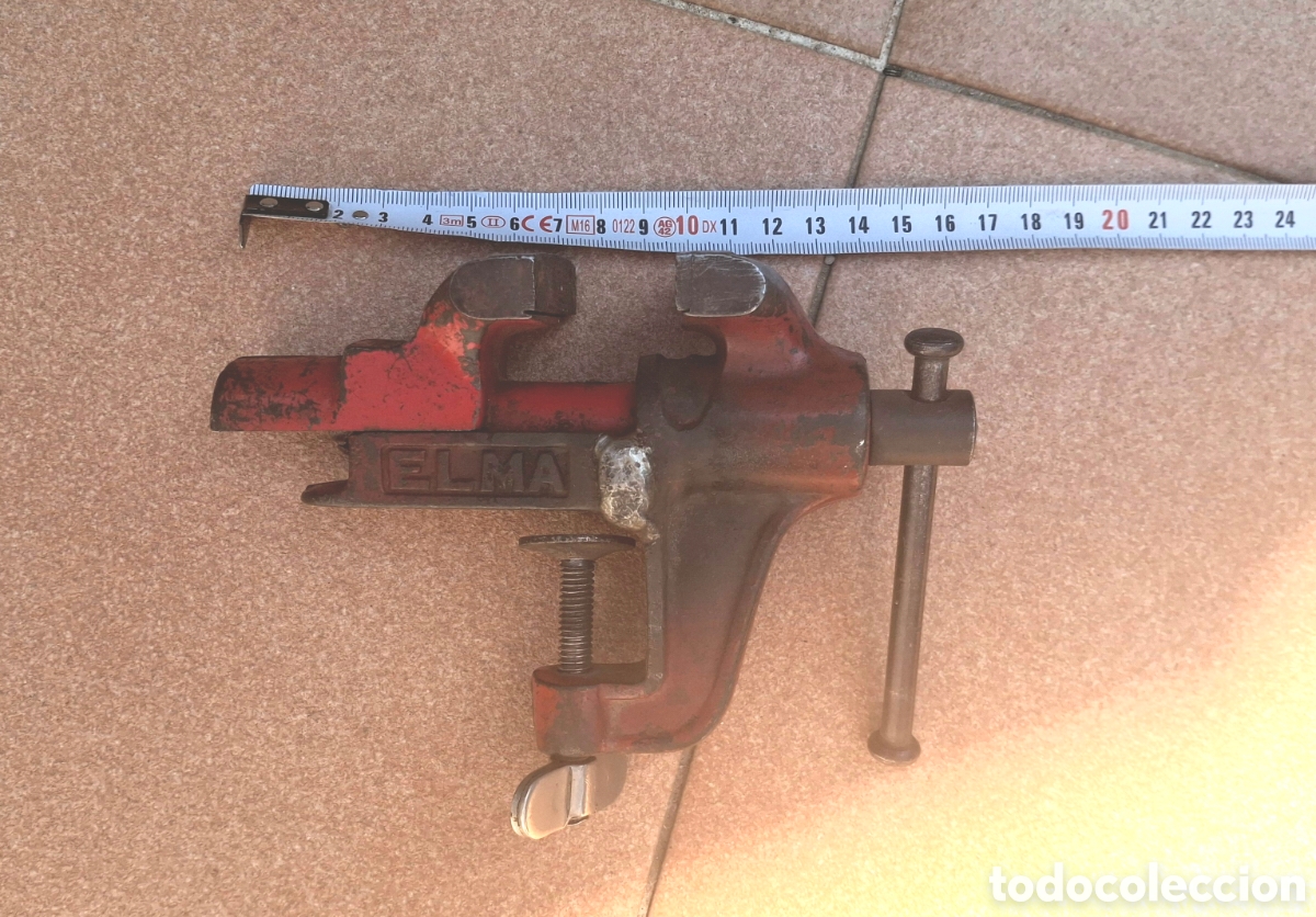Antig&uuml;edades: ANTIGUO TORNILLO DE BANCO ELMA N&deg;2 - Foto 4