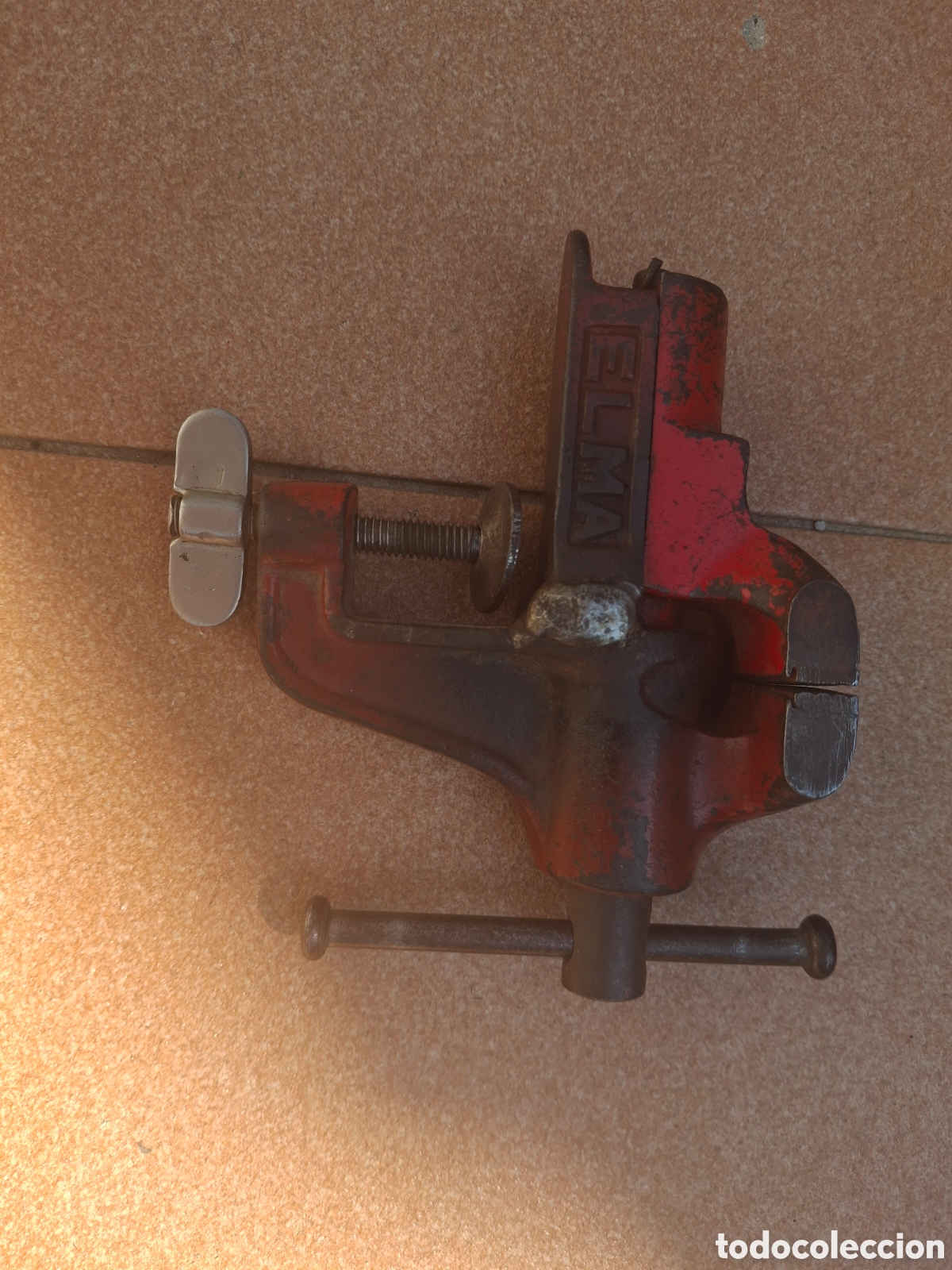 Antig&uuml;edades: ANTIGUO TORNILLO DE BANCO ELMA N&deg;2 - Foto 5