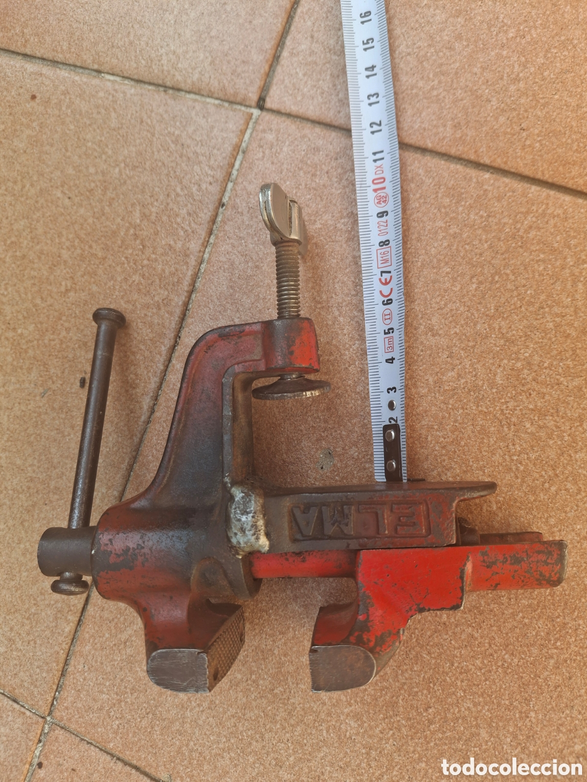 Antig&uuml;edades: ANTIGUO TORNILLO DE BANCO ELMA N&deg;2 - Foto 6