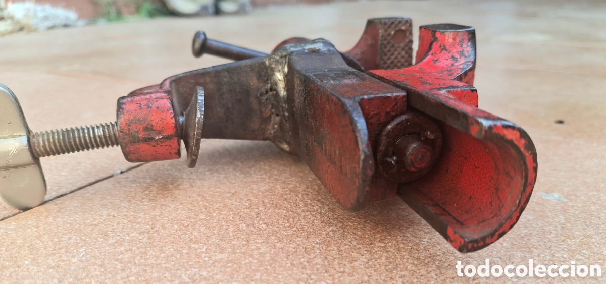 Antig&uuml;edades: ANTIGUO TORNILLO DE BANCO ELMA N&deg;2 - Foto 7