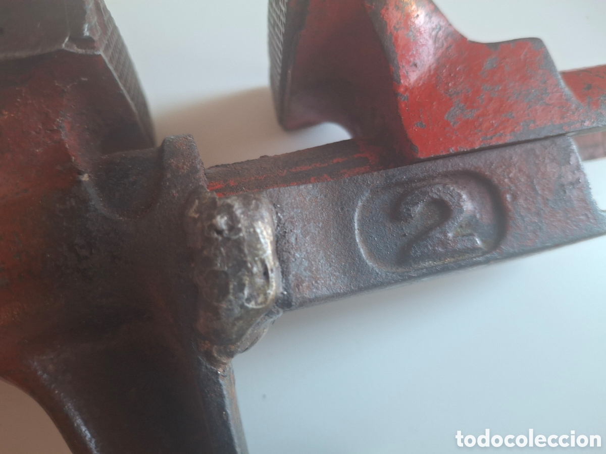 Antig&uuml;edades: ANTIGUO TORNILLO DE BANCO ELMA N&deg;2 - Foto 8