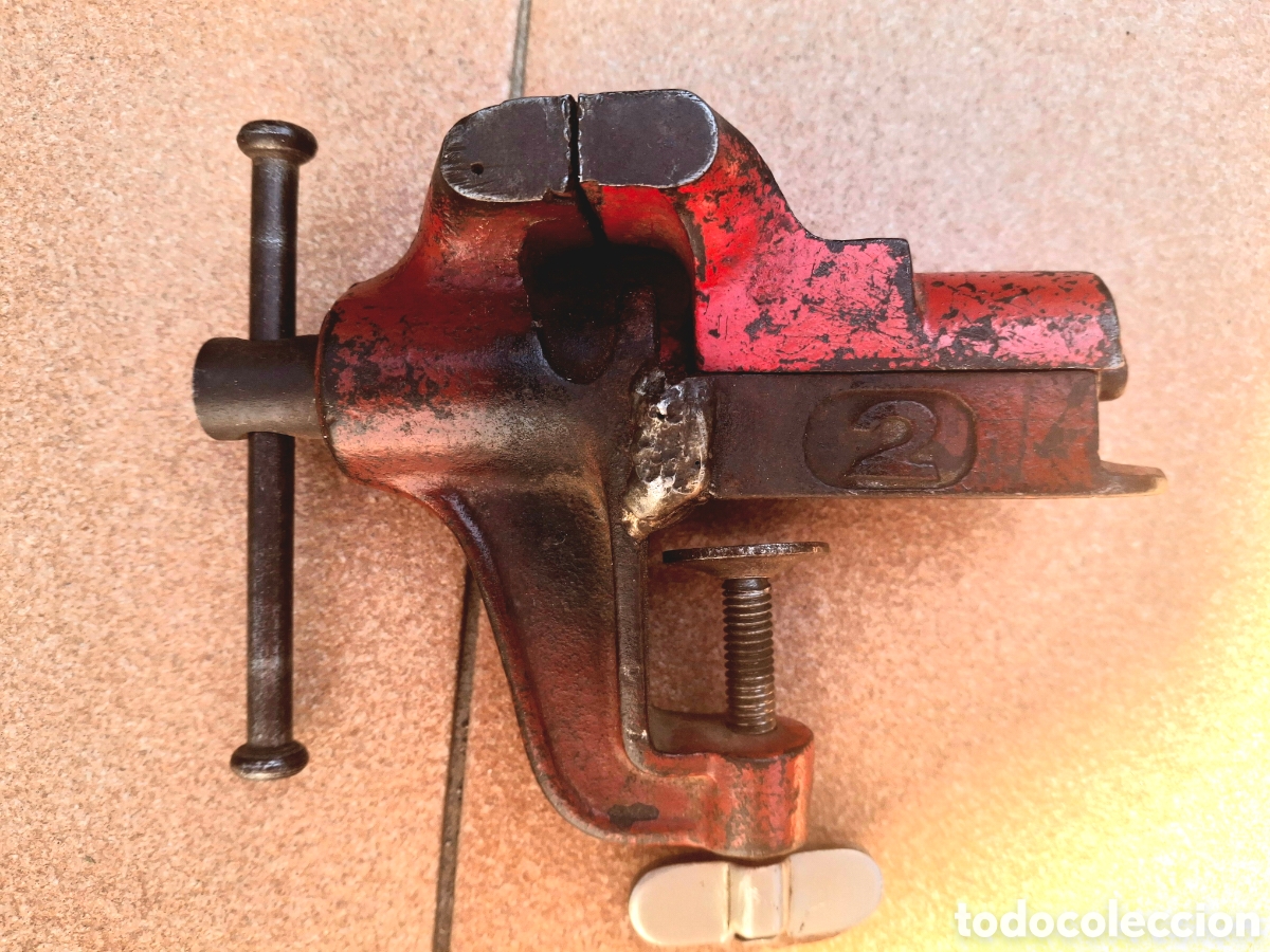 Antig&uuml;edades: ANTIGUO TORNILLO DE BANCO ELMA N&deg;2