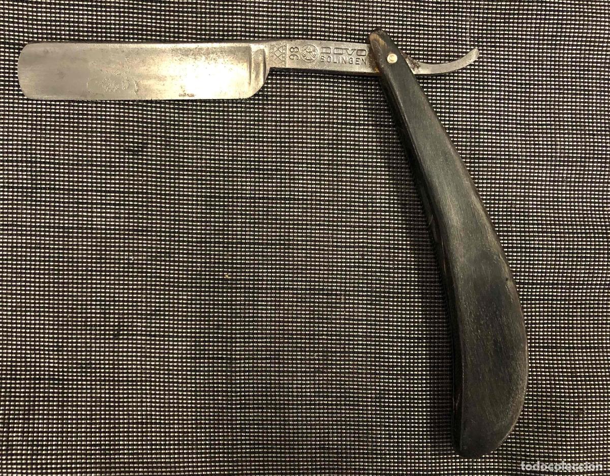 Antig&uuml;edades: NAVAJA DE AFEITAR DOVO SOLINGEN GERMANY N&ordm; 98. CACHA DE CUERNO DE BUFALO. SIN ESTUCHE