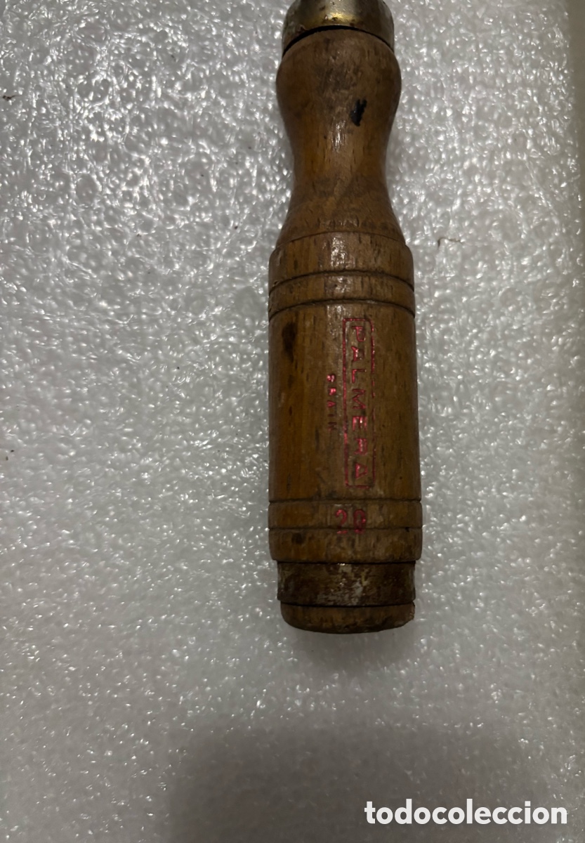 Antig&uuml;edades: Form&oacute;n marca palmera mango de madera - Foto 2