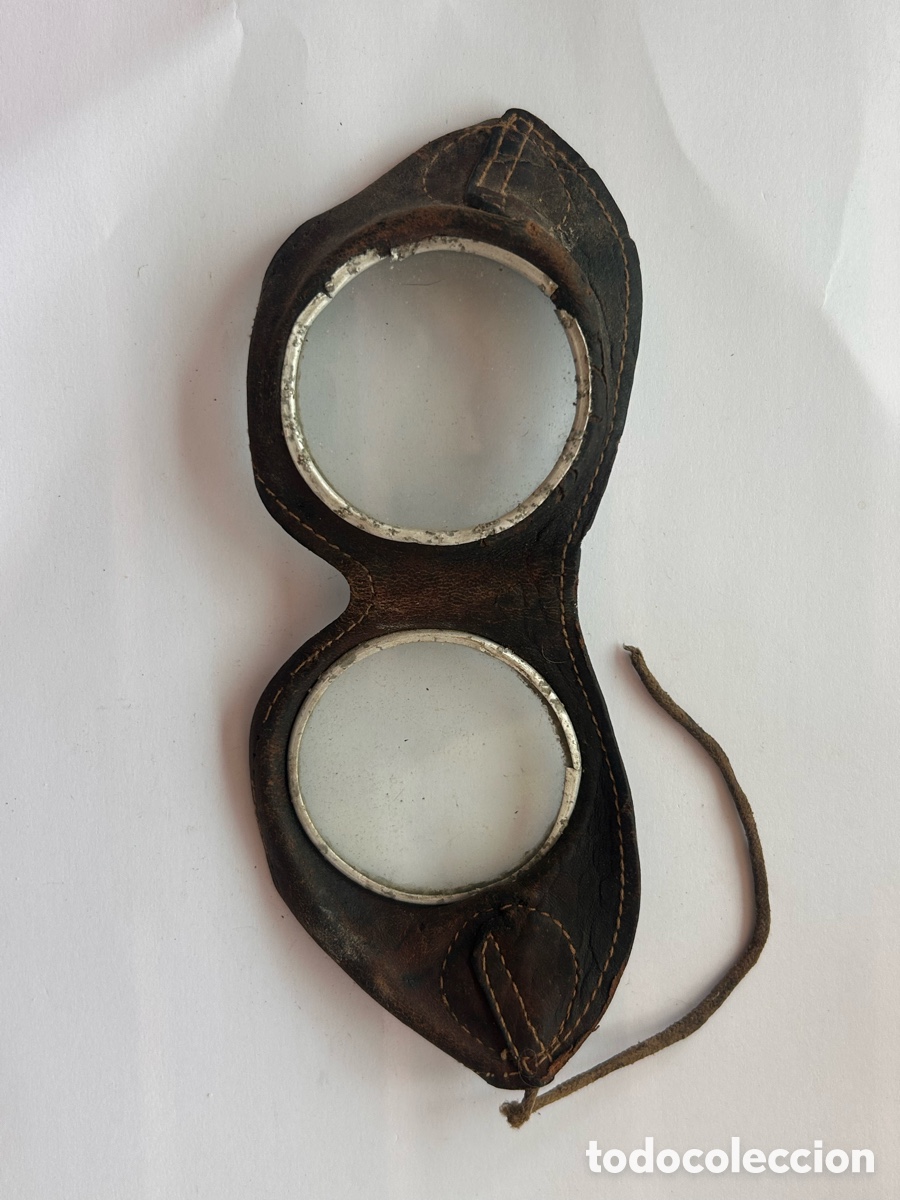 Antig&uuml;edades: Gafas Vintage de Aviador y Motorista en Cuero