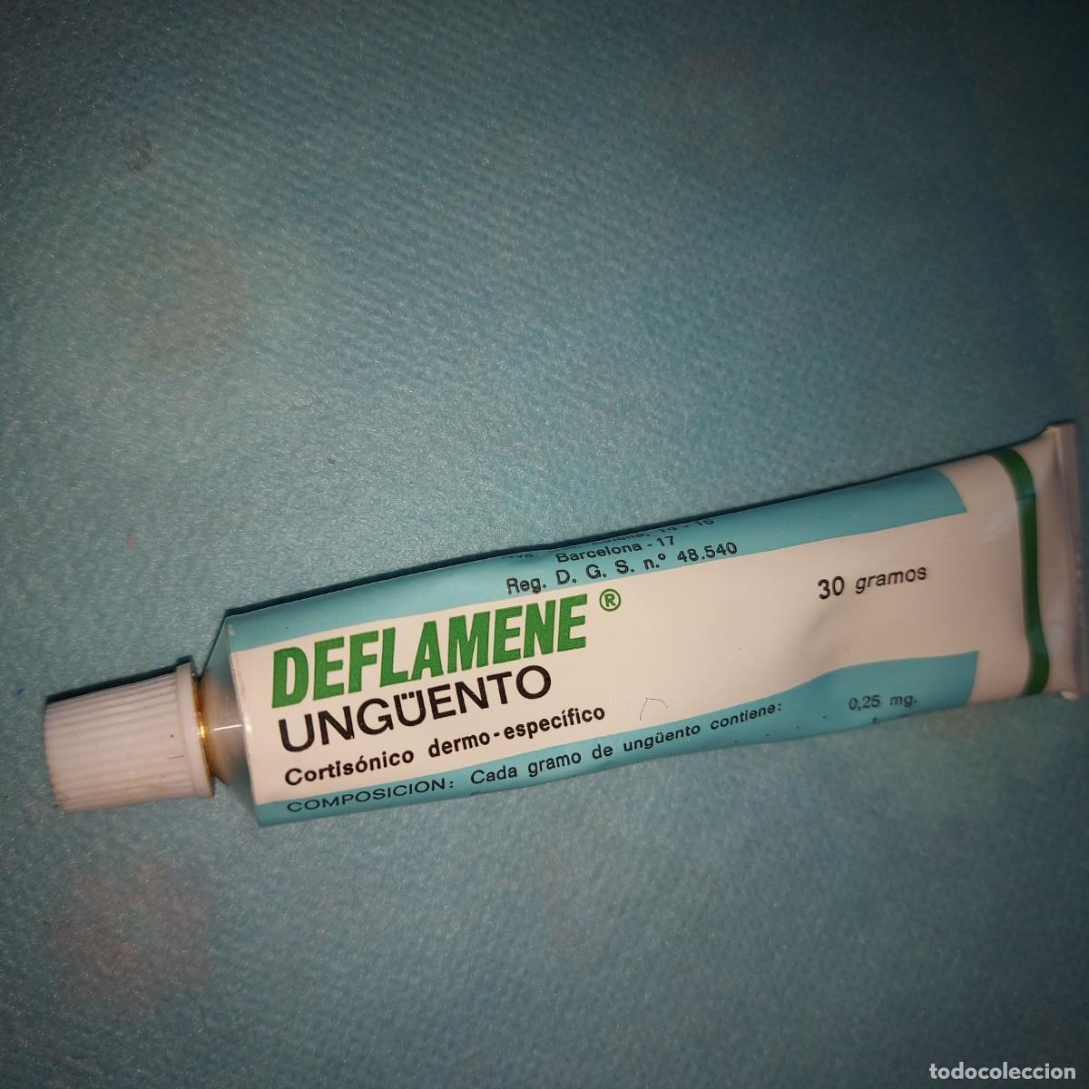 Antig&uuml;edades: ANTIGUO MEDICAMENTO FARMACIA - POMADA DEFLAMENE , CORTICOIDES