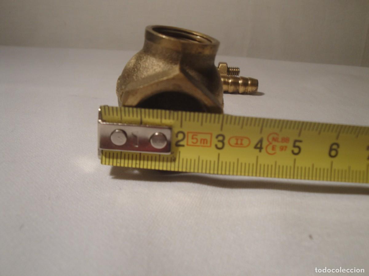 Antig&uuml;edades: Llave de paso en lat&oacute;n o bronce, sin manilla. Nueva. - Foto 6