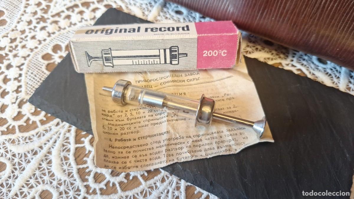 Antig&uuml;edades: Antigua Jeringa Original Record A&ntilde;os 50