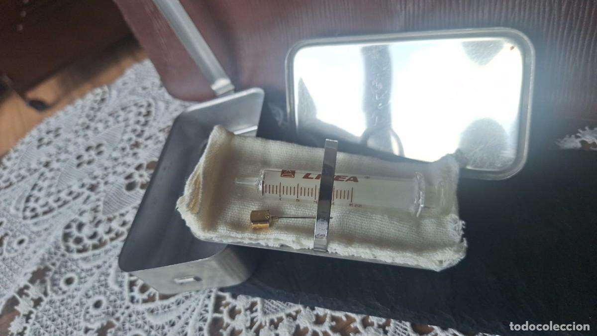 Antig&uuml;edades: Antiguo Estuche de Practicante con Jeringa Linea y Aguja - Foto 3