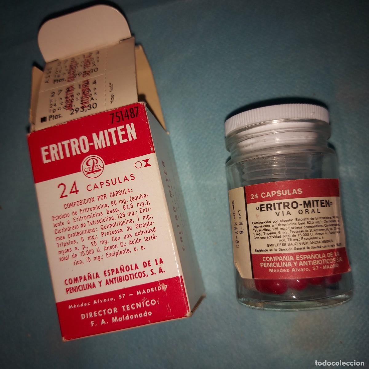 Antig&uuml;edades: MEDICAMENTO ANTIGUO DE FARMACIA ERITRO MITEN,