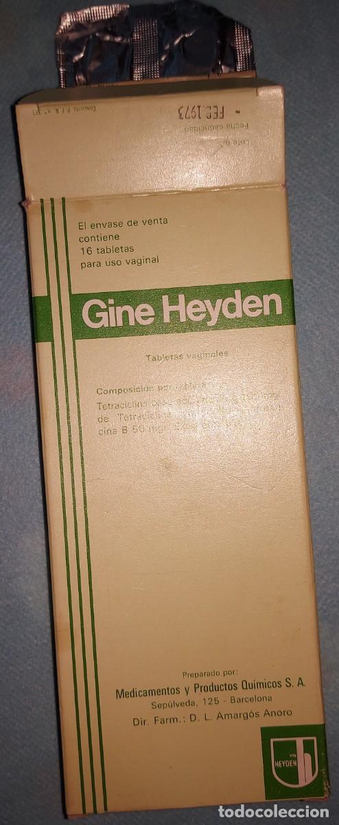 Antig&uuml;edades: MEDICAMENTO ANTIGUO DE FARMACIA, TABLETAS GINE HEYDEN