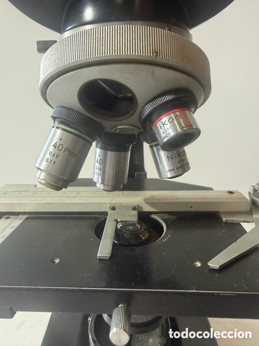 Antig&uuml;edades: Microscopio Nikon Profesional Vintage - Foto 3