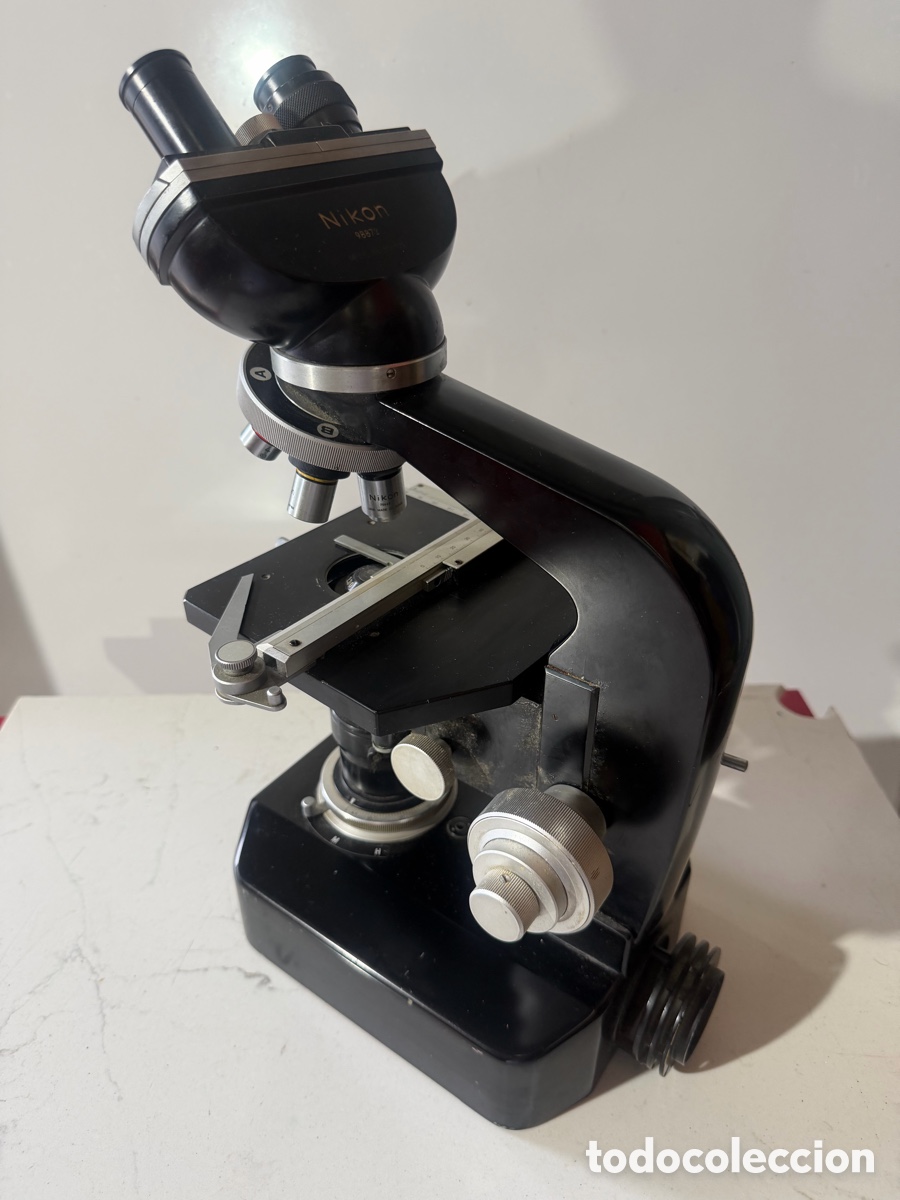 Antig&uuml;edades: Microscopio Nikon Profesional Vintage - Foto 7