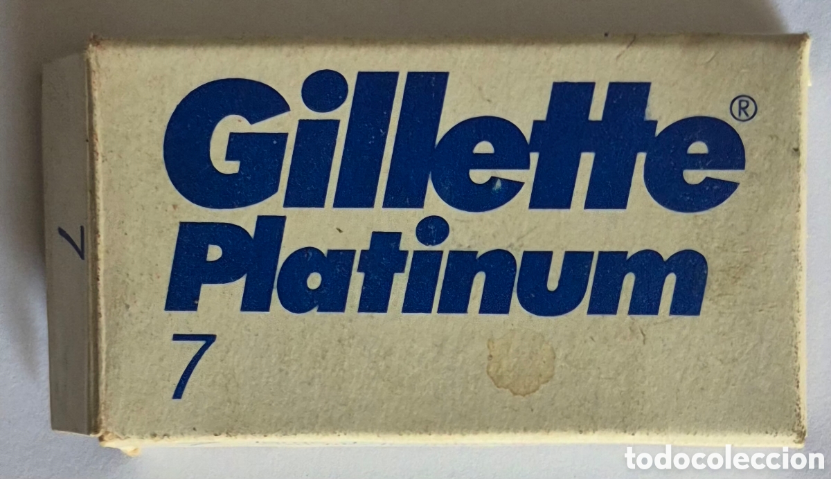 Antig&uuml;edades: MAGN&Iacute;FICA CAJA DE HOJAS DE AFEITAR (CUCHILLAS) GILLETTE PLATINUM CON 6 HOJAS