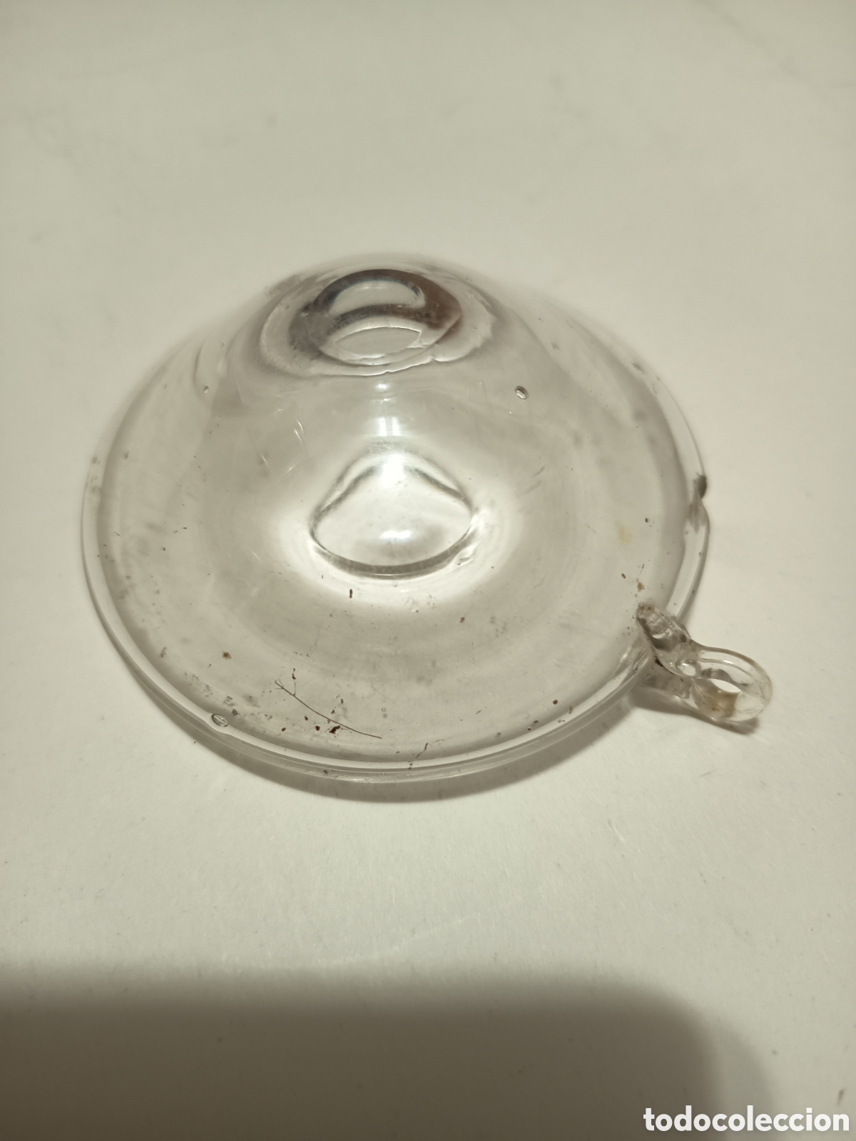 Antig&uuml;edades: Sacaleches cristal soplado siglo XIX