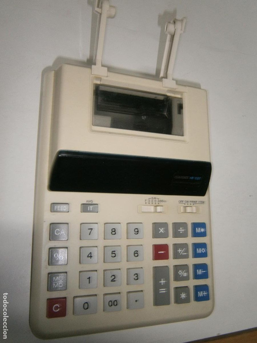 Antig&uuml;edades: ANTIGUA CALCULADORA CON IMPRESORA DE PAPEL CASIO HR-100T