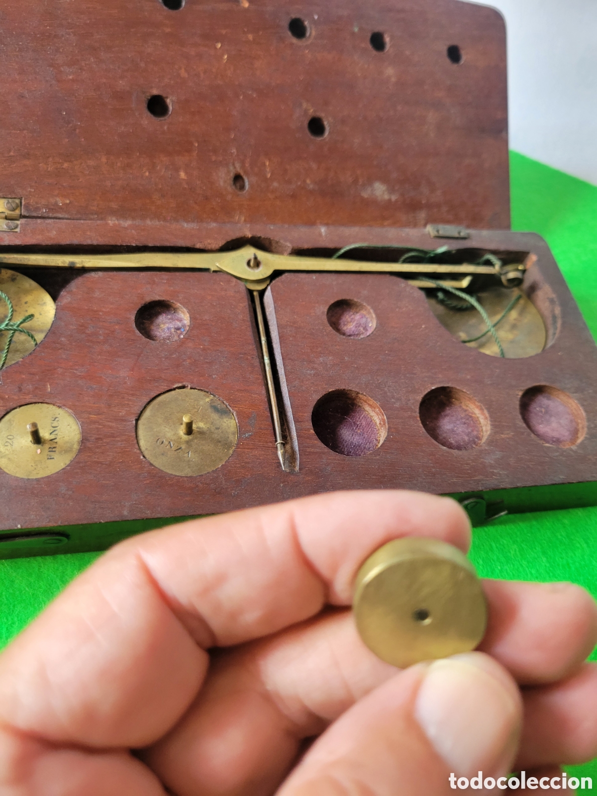 Antig&uuml;edades: PEQUE&Ntilde;A Y ANTIGUA BALANZA INGLESA DE PRECISION - Foto 16