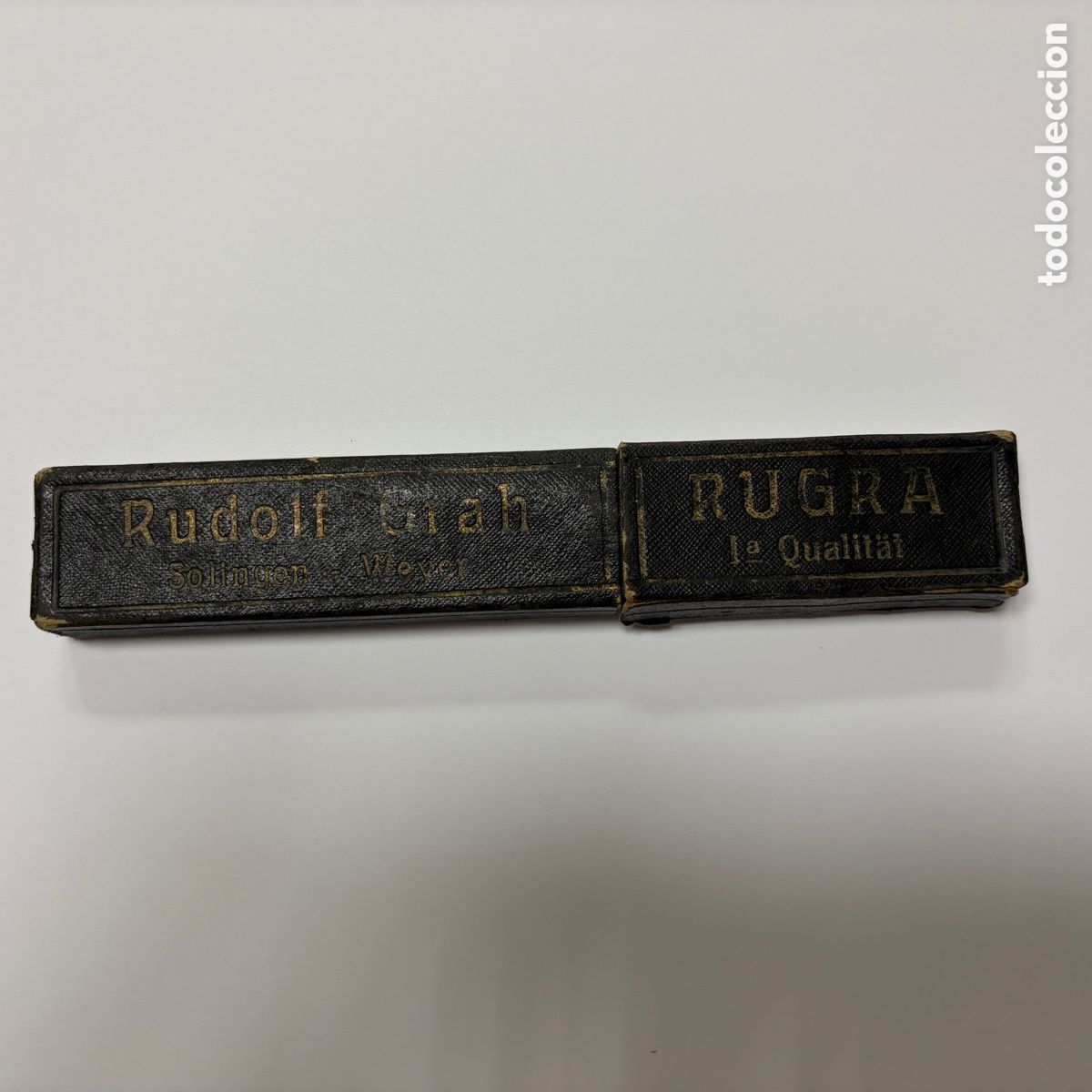 Antig&uuml;edades: Navaja de afeitar con caja original, Rudolf Grah, Rugra