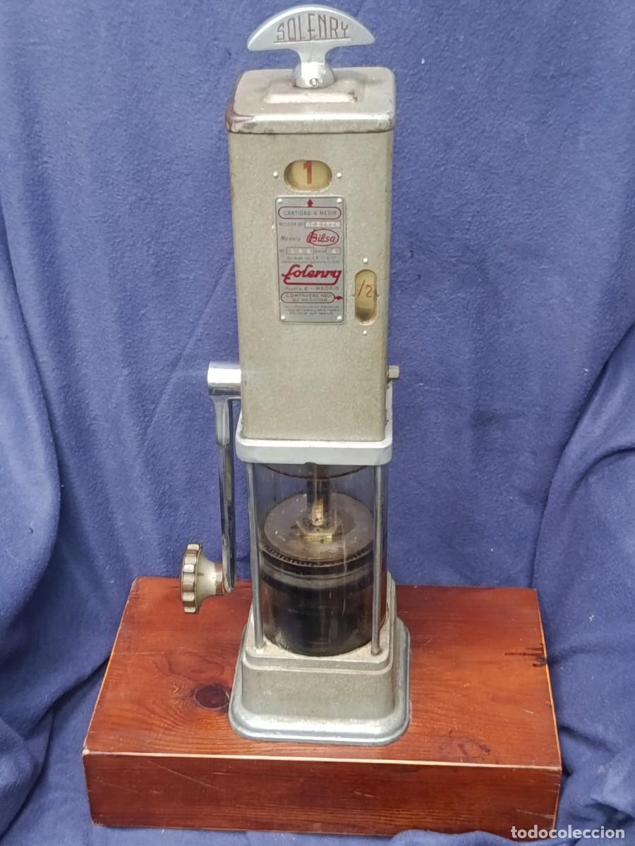 Antig&uuml;edades: Expendedor de aceite Solenry, funciona.A&ntilde;os 40. - Foto 10
