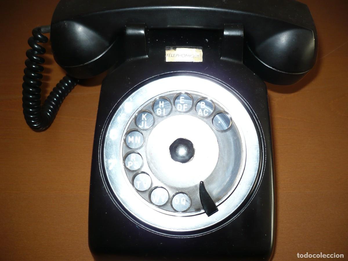 Tel&eacute;fonos: Antiguo tel&eacute;fono negro , impecable - Foto 2