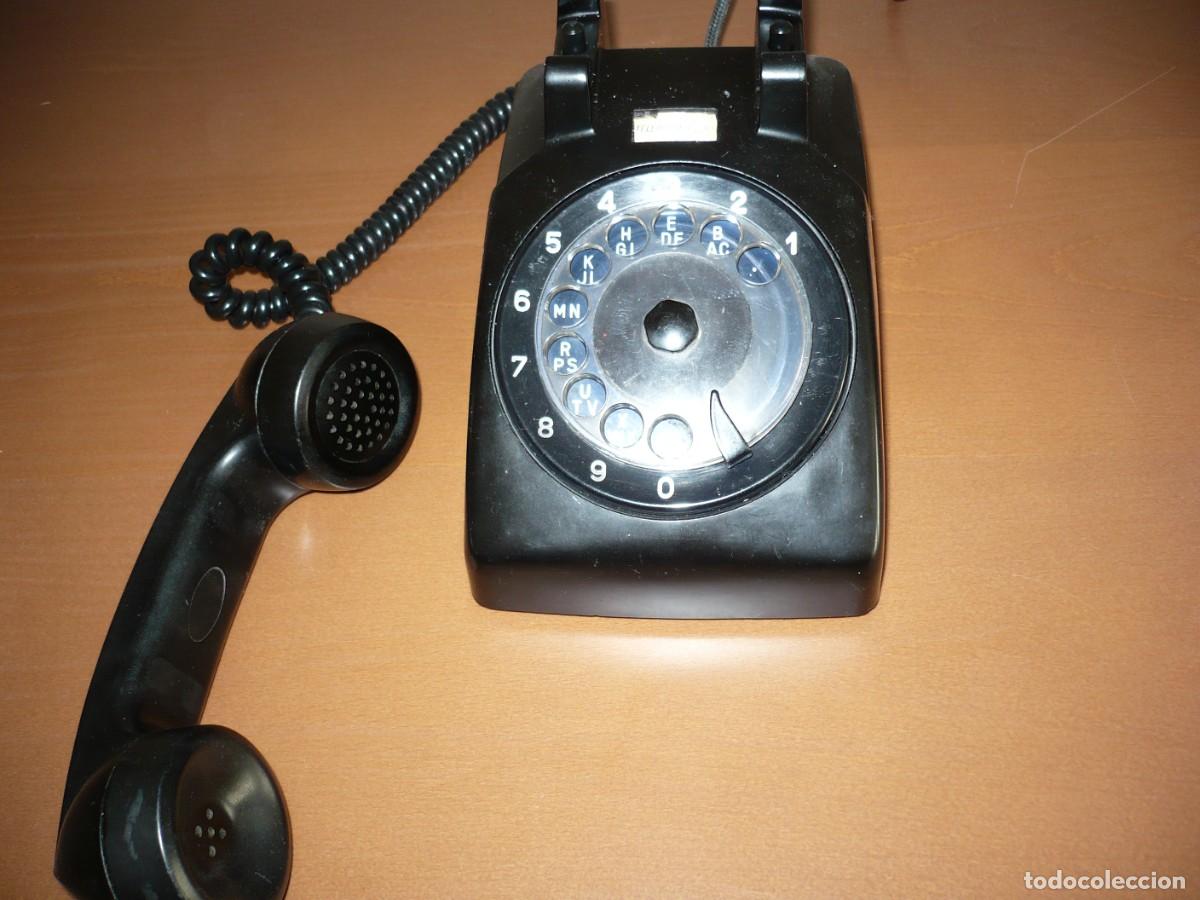 Tel&eacute;fonos: Antiguo tel&eacute;fono negro , impecable - Foto 3