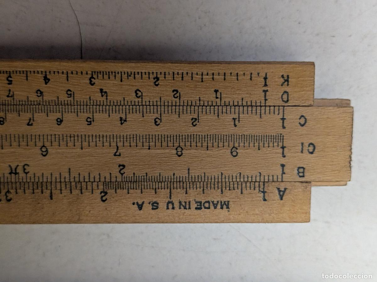 Antig&uuml;edades: ANTIGUA REGLA DE CALCULO LAWRENCE ENGINEERING EN MADERA - Foto 2