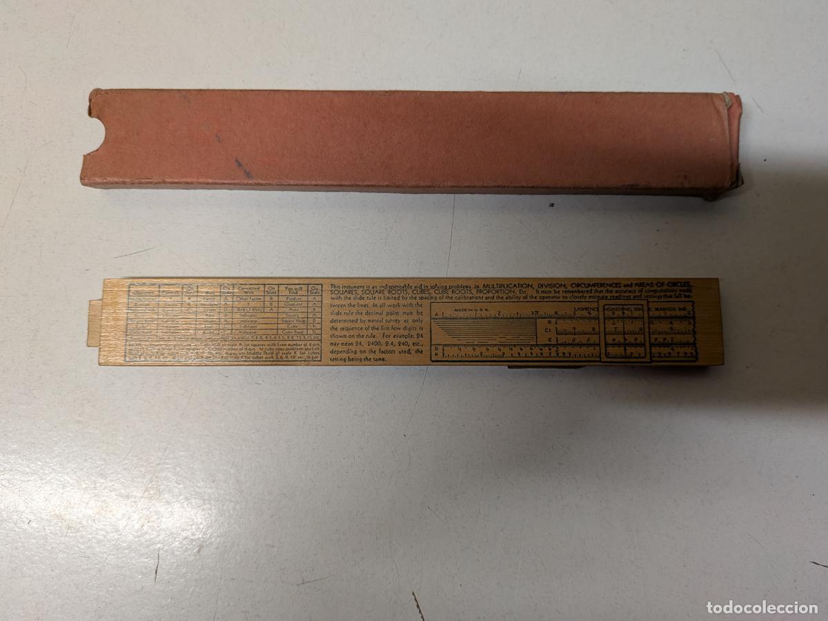 Antig&uuml;edades: ANTIGUA REGLA DE CALCULO LAWRENCE ENGINEERING EN MADERA - Foto 3