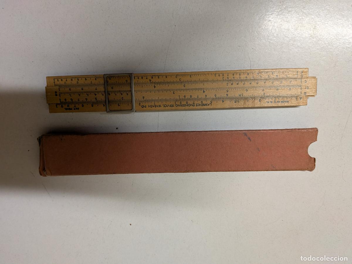 Antig&uuml;edades: ANTIGUA REGLA DE CALCULO LAWRENCE ENGINEERING EN MADERA - Foto 4