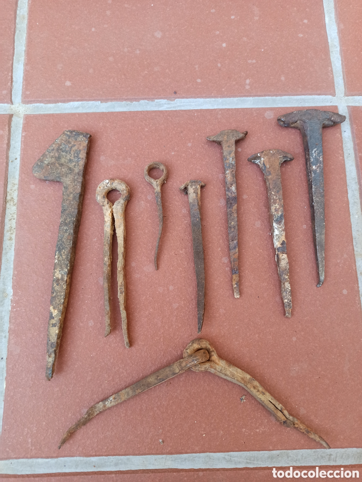 Antig&uuml;edades: Lote utensilios de forja - Foto 2