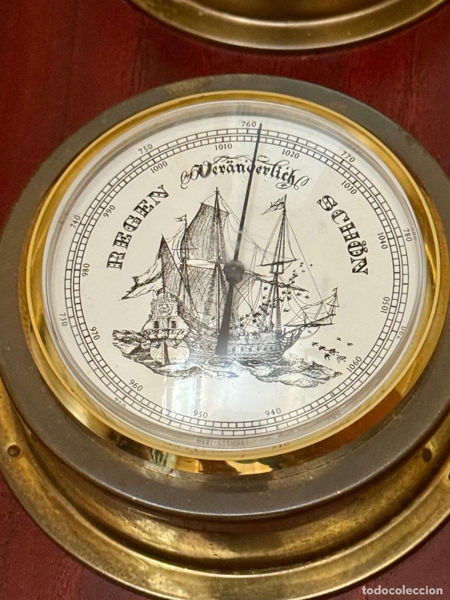 Antig&uuml;edades: RELOJ Y BAROMETRO N&Aacute;UTICO -BARCO , HANSEATIC - Foto 3