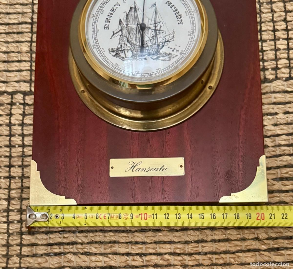 Antig&uuml;edades: RELOJ Y BAROMETRO N&Aacute;UTICO -BARCO , HANSEATIC - Foto 9