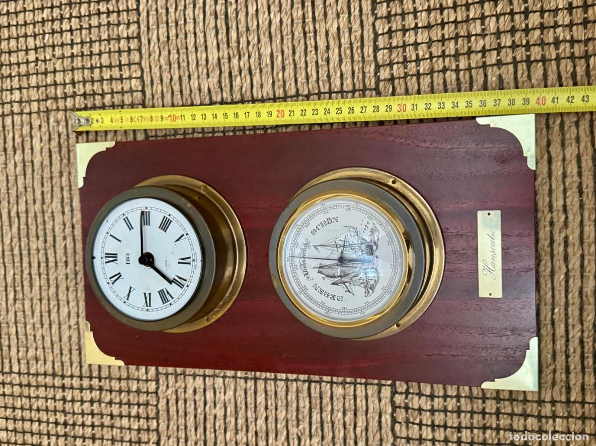 Antig&uuml;edades: RELOJ Y BAROMETRO N&Aacute;UTICO -BARCO , HANSEATIC - Foto 11