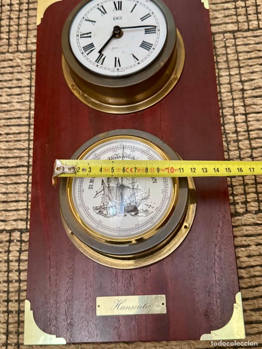 Antig&uuml;edades: RELOJ Y BAROMETRO N&Aacute;UTICO -BARCO , HANSEATIC - Foto 12
