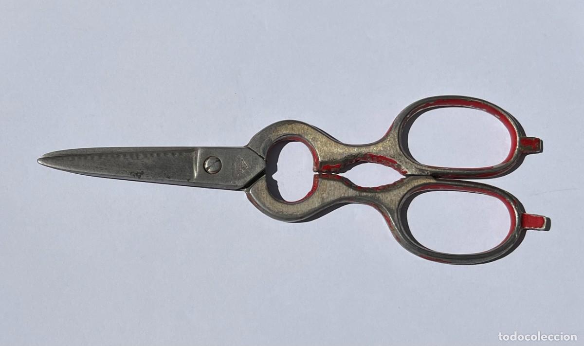 Antig&uuml;edades: ANTIGUAS TIJERAS MULTIUSO BALAGUER BRILLANTE ACERO 20,5 cm.