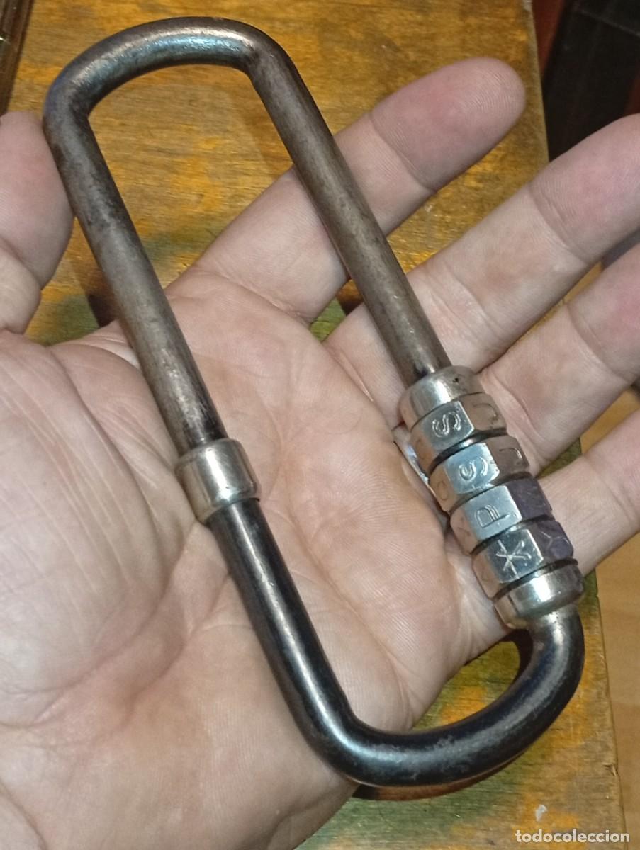 Antig&uuml;edades: ENORME CANDADO DRP ALEMAN ACERO COMBINACION A&Ntilde;OS 60 CERRADO CURIOSO Y RARO