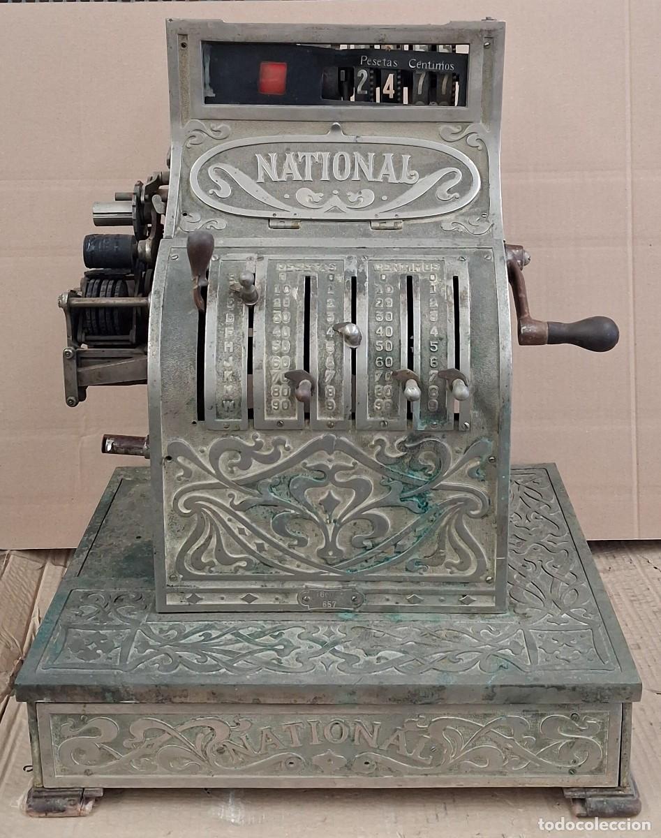 Antiguidades: Caja Registradora NATIONAL. Lee texto