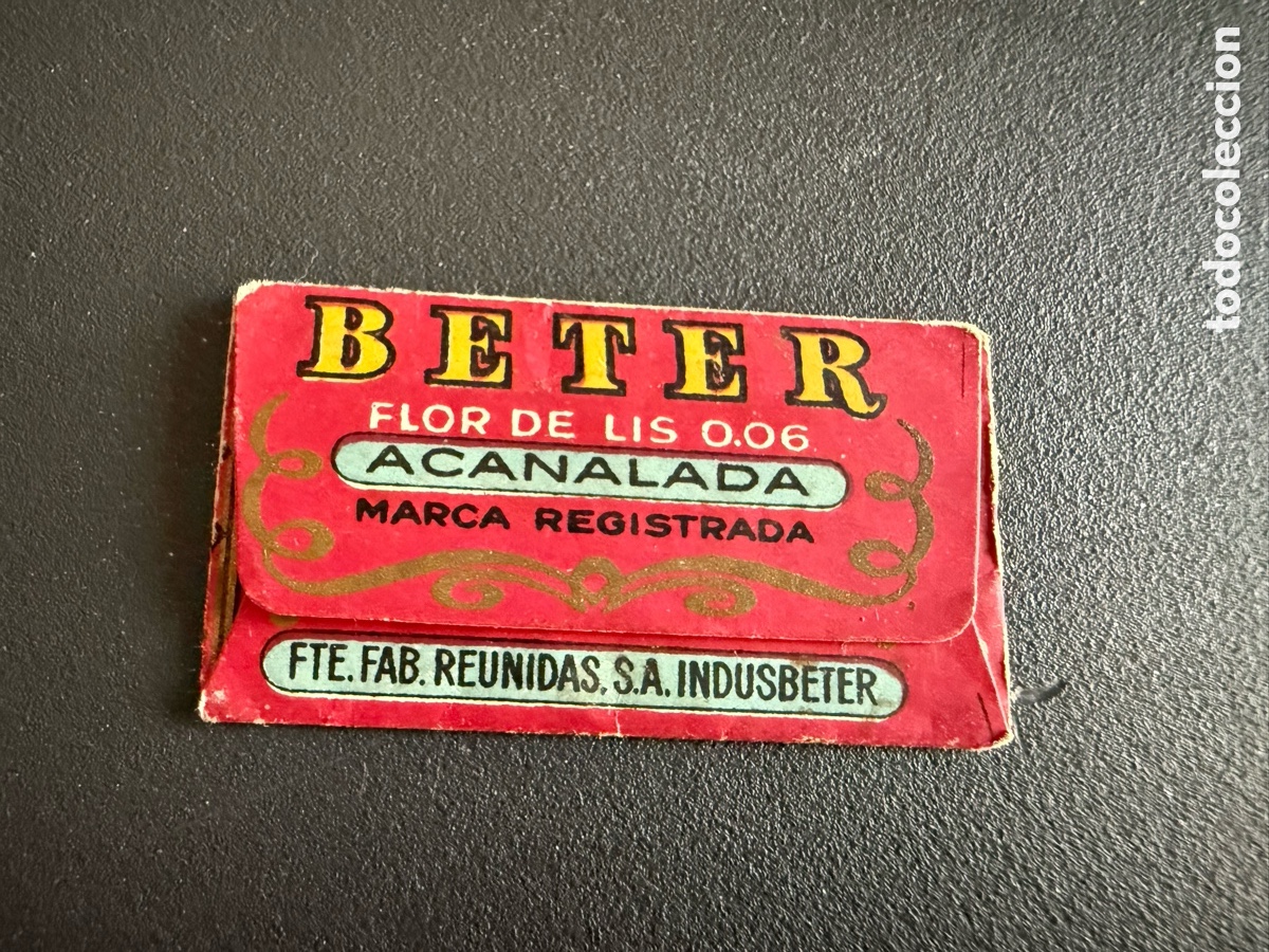 Antig&uuml;edades: Hoja de Afeitar. B&Eacute;TER. Flor de Lis - Foto 2