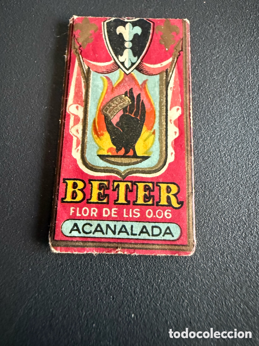 Antig&uuml;edades: Hoja de Afeitar. B&Eacute;TER. Flor de Lis