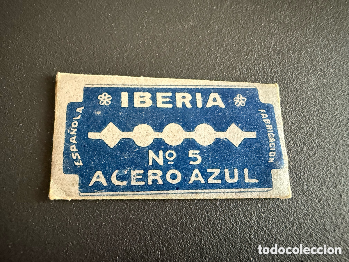 Antig&uuml;edades: Hoja de Afeitar. IBERIA N 5. Acero Azul