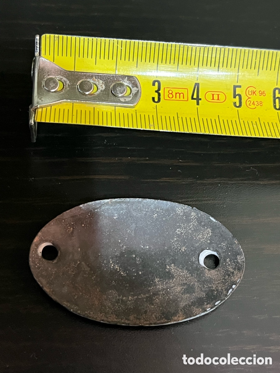Antig&uuml;edades: Antigua chapa o placa esmaltada 130v . - Foto 2