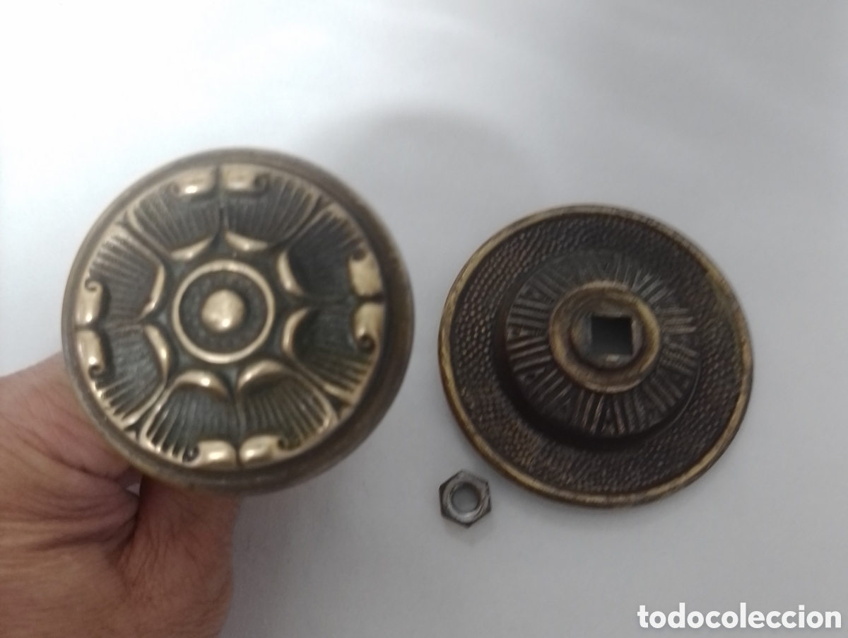 Antig&uuml;edades: Antiguo Pomo de bronce para puerta de entrada. - Foto 2