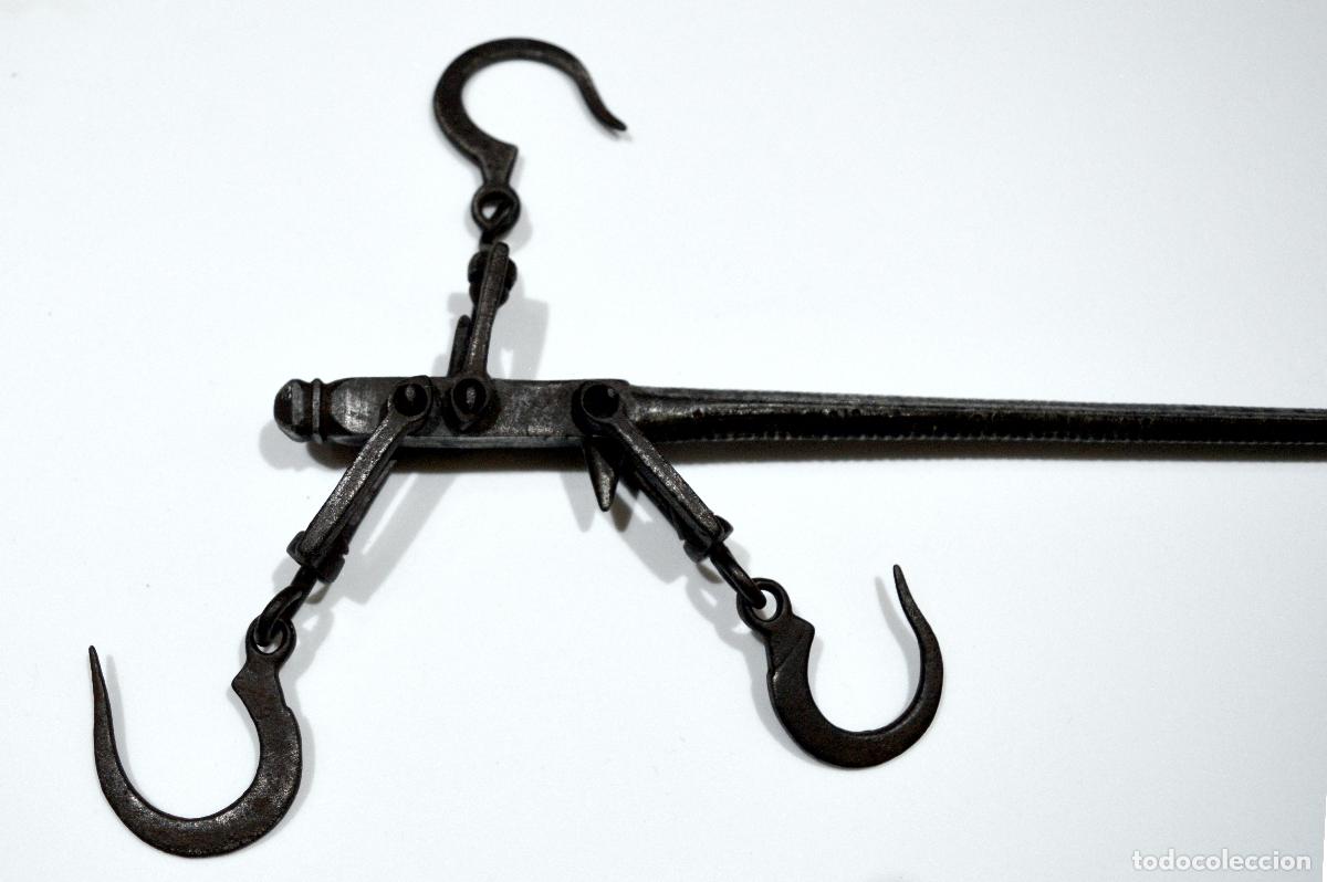 Antig&uuml;edades: ANTIGUA BALANZA ROMANA COMPLETA - Foto 12