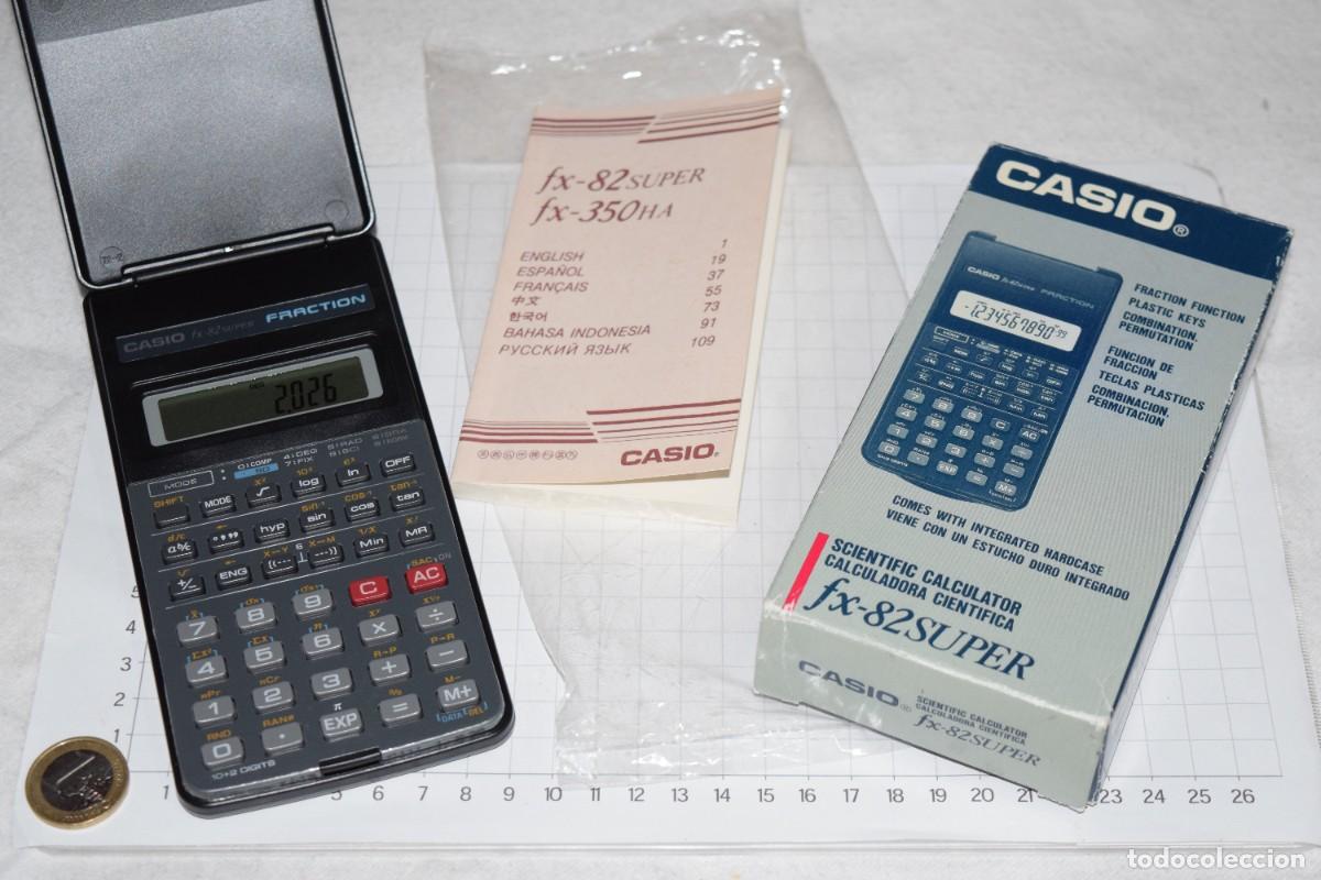 Antig&uuml;edades: Vintage / Calculadora cient&iacute;fica CASIO FX - 82 Super, caja e instrucciones - &iexcl;Mira, fotos excelente!