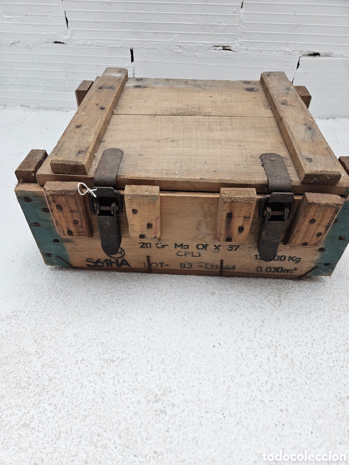 Antig&uuml;edades: Caja de municion de granadas del Ej&eacute;rcito Franc&eacute;s - Foto 2