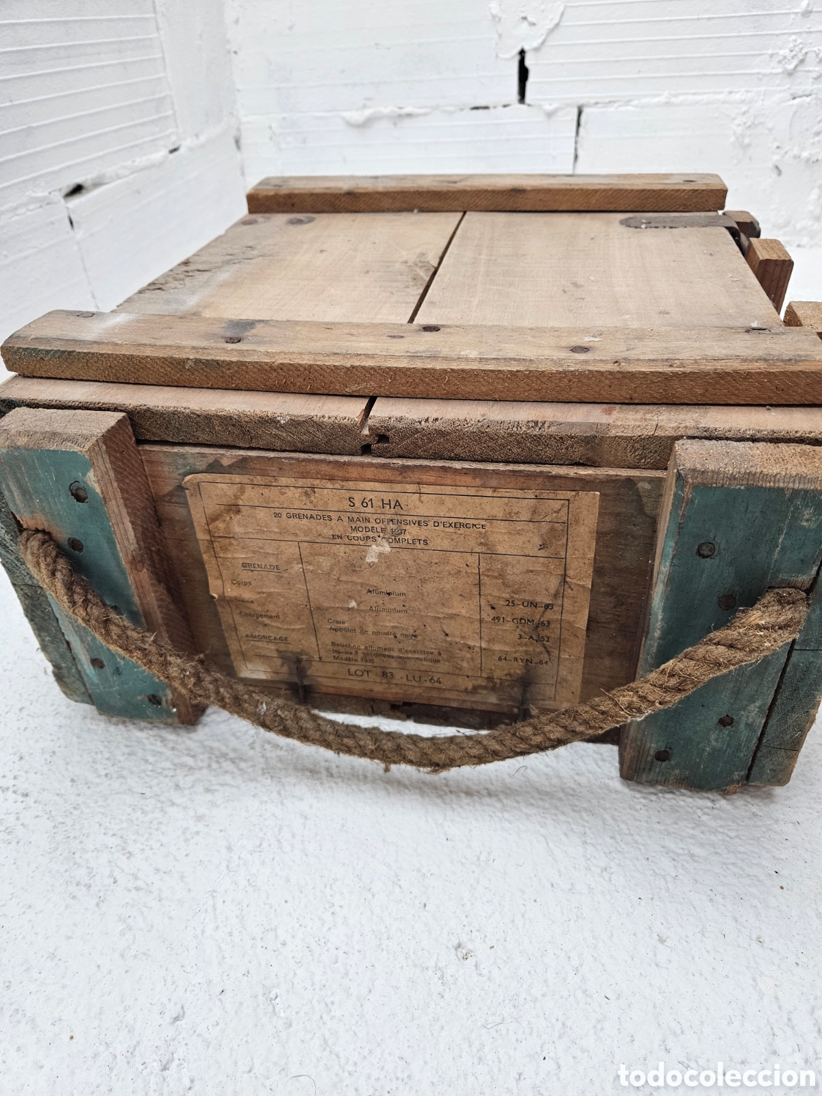 Antig&uuml;edades: Caja de municion de granadas del Ej&eacute;rcito Franc&eacute;s - Foto 4