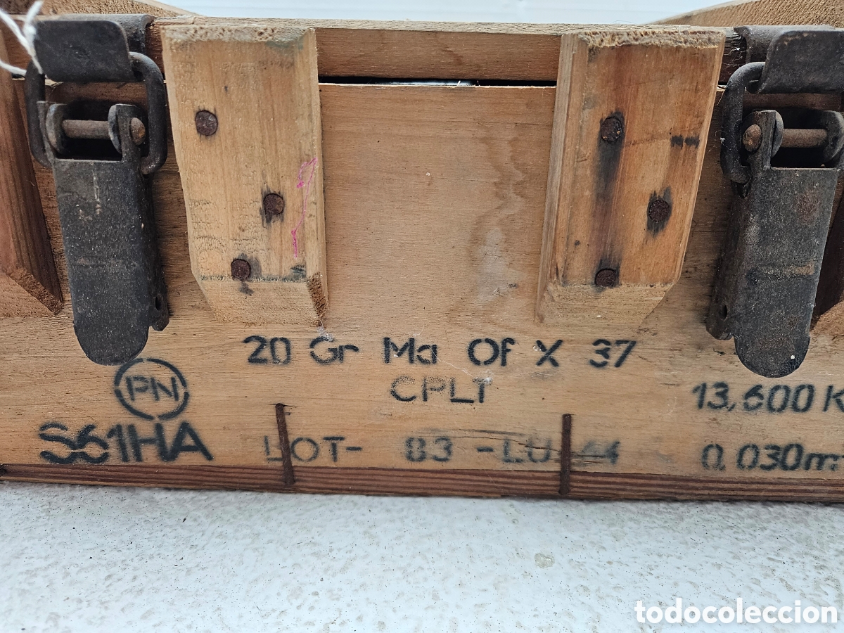 Antig&uuml;edades: Caja de municion de granadas del Ej&eacute;rcito Franc&eacute;s - Foto 5